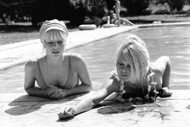 Sylvie Vartan avec Brigitte Bardot en 1967.
