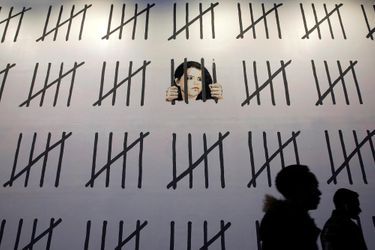 L'oeuvre de Banksy à New York, le 16 mars 2018.