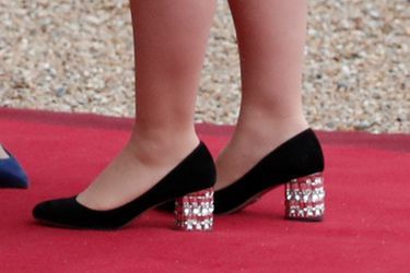 Les souliers de la grande-duchesse Maria Teresa de Luxembourg à Paris, le 19 mars 2018