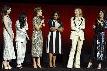 Anne Hathaway, Awkwafina, Sarah Paulson, Mindy Kaling, Cate Blanchett et Sandra Bullock au CinemaCon de Las Vegas