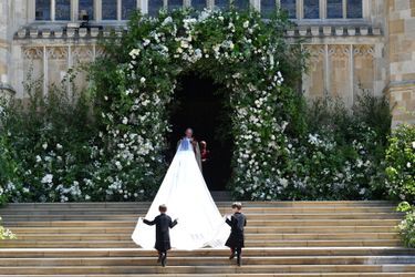 Le superbe voile brodé de Meghan Markle le jour de son mariage avec le prince Harry, le 19 mai 2018