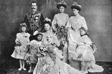 La princesse Alice d&#039;Albany (petite-fille de la reine Victoria) et le prince Alexander de Teck, le 10 février 1904
