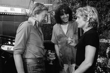 Serge Gainsbourg, Julien Clerc et Christophe lors d'une émission sur RTL, en juin 1978.