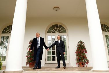 Donald Trump et Emmanuel Macron à la Maison-Blanche. 