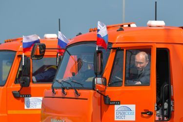 Vladimir Poutine a inauguré le pont de Crimée, le 15 mai 2018.