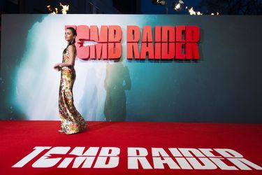 Alicia Vikander à l&#039;avant-première londonienne de &quot;Tomb Raider&quot;, le 6 mars 2018.