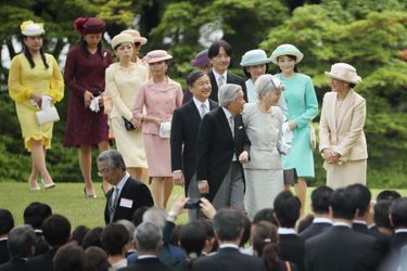 La famille impériale du Japon lors de la garden-party de printemps, à Tokyo le 25 avril 2018
