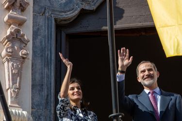 La reine Letizia et le roi Felipe VI d&#039;Espagne à Ecija, le 6 février 2020