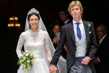 Alessandra de Osma et le prince Christian de Hanovre, le jour de son mariage, à Lima le 16 mars 2018