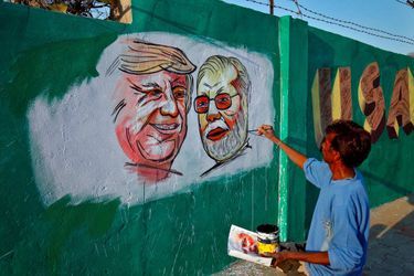 Préparatifs avant la visite de Donald Trump à Ahmedabad, en Inde.