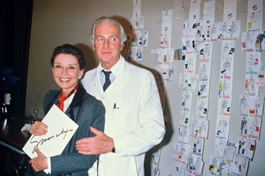 Hubert de Givenchy et Audrey Hepburn en 1986 à Paris