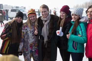 Déplacement le 3 mars 2018 à Samara et à Togliatti, Ksena Sobchak se rend à une course automobile sur glace.