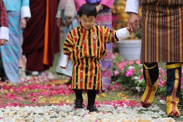 Le petit prince héritier du Bhoutan à Punakha, le 25 avril 2018