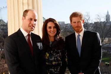 Kate, William et Harry à l&#039;Institute of Contemporary Arts de Londres, le 17 janvier 2017.