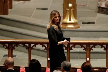 Melania Trump aux funérailles de Barbara Bush