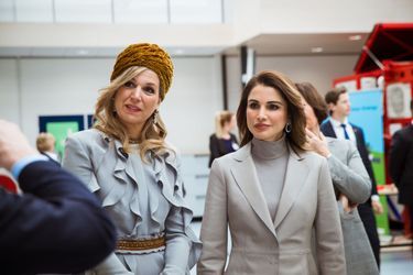La reine Maxima des Pays-Bas et la reine Rania de Jordanie à La Haye, le 21 mars 2018