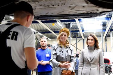 La reine Maxima des Pays-Bas et la reine Rania de Jordanie à La Haye, le 21 mars 2018