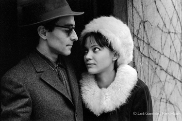 Paris, 1963. Jean-Luc Godard et son épouse Anna Karina. 
