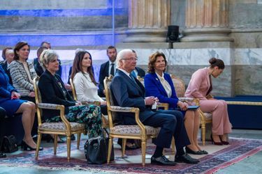 La famille royale de Suède et la princesse Laurentien des Pays-Bas à Stockholm, le 11 avril 2018