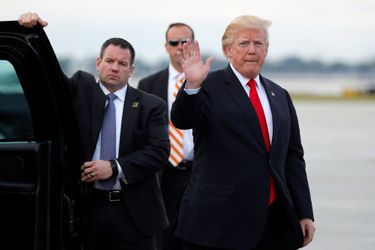 Donald Trump repartant de Floride, le 1er janvier 2018.