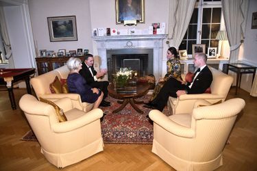 La duchesse Catherine de Cambridge et le prince William avec le Premier ministre suédois et sa femme à Stockholm, le 30 janvier 2018