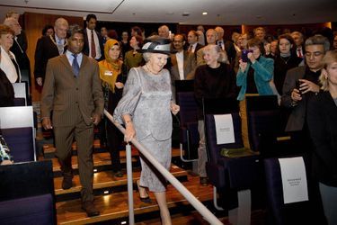 L&#039;ex-reine Beatrix des Pays-Bas à un symposium interreligieux à Utrecht, le 22 janvier 2018