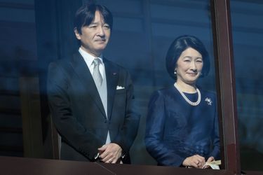 Le prince Akishino et la princesse Kiko du Japon à Tokyo, le 2 janvier 2018