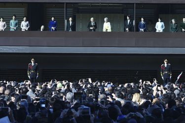 La famille impériale du Japon à Tokyo, le 2 janvier 2018