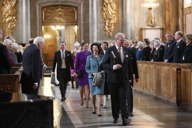 La famille royale de Suède à Stockholm, le 12 mars 2018