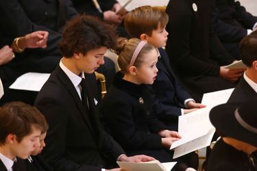 Les princes Felix, Henrik, Nikolaï et Vincent et la princesse Josephine de Danemark à Copenhague, le 20 février 2018