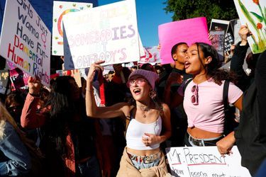 A la Women&#039;s March (la «Marche des Femmes») de Los Angeles, le 20 janvier 2018.