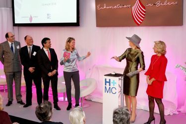 La reine Maxima des Pays-Bas inaugure un centre d'expertise pour l’endométriose à La Haye, le 15 mars 2018