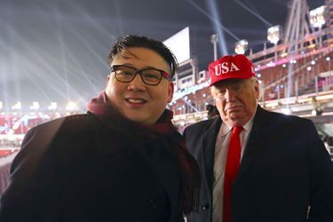 Les "faux" Donald Trump et Kim Jong-Un.