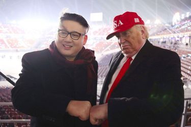 Les "faux" Donald Trump et Kim Jong-Un.