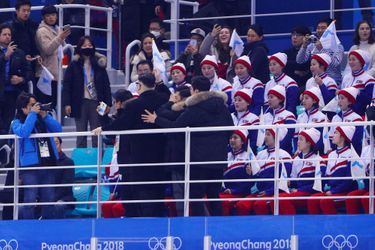 Le sosie de Kim Jong-un lors des Jeux Olympiques de Pyeongchang, le 14 février 2018.
