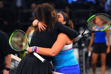 Marion Bartoli et Serena Williams à New York lundi.