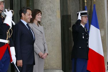 Nicolas Sarkozy et Carla Bruni à l’Élysée le 28 septembre 2010