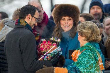 La duchesse de Cambridge et la reine Sonja de Norvège à Oslo, le 1er février 2018