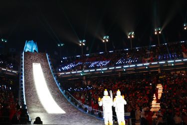 La délégation coréenne à Pyeongchang, le 9 février 2018.