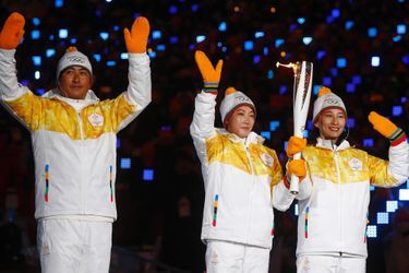 La délégation coréenne à Pyeongchang, le 9 février 2018.