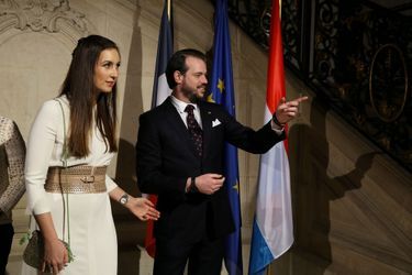 La princesse Claire et le prince Félix de Luxembourg à Paris le 20 mars 2018