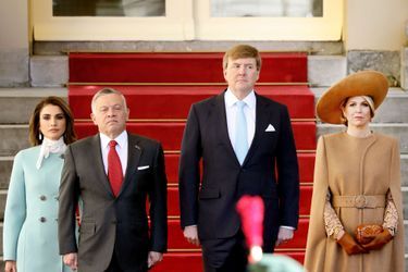 Les couples royaux des Pays-Bas et de Jordanie à La Haye, le 20 mars 2018