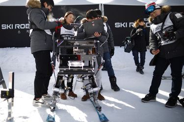 Lors du &quot;Ski Robot Challenge&quot;