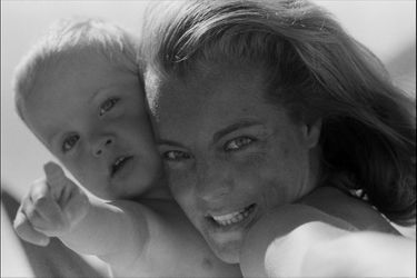 Romy Schneider en 1968 avec son fils David