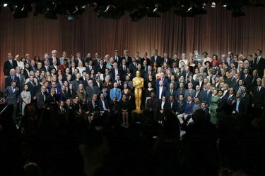 Photo de classe du déjeuner des nommés aux Oscars, le 5 février 2018