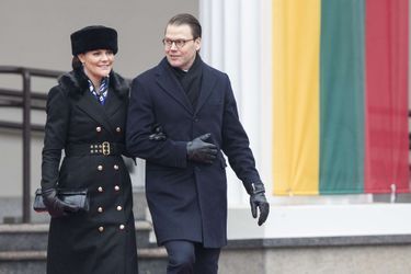La princesse Victoria de Suède et le prince consort Daniel à Vilnius, le 16 février 2018
