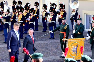 Les rois Willem-Alexander des Pays-Bas et Abdallah II de Jordanie à La Haye, le 20 mars 2018