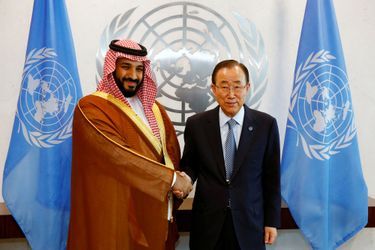 Le prince Mohammed ben Salmane et Ban Ki-Moon, en juin 2016.