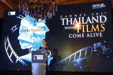 La princesse Ubolratana Rajakanya Sirivadhana Barnavadi de Thaïlande, elle-même actrice, au Festival de Cannes, le 18 mai 2017