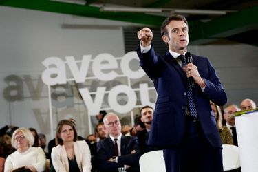 Emmanuel Macron à Poissy, le 7 mars dernier.